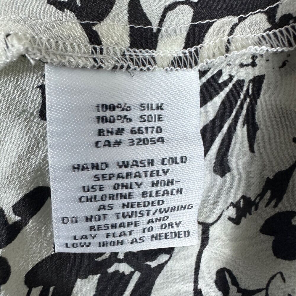 Kimchi Blue Ruffle Sleeveless Black White 100% Silk Floral Print Dress Size‎ 6 - Picture 6 of 6